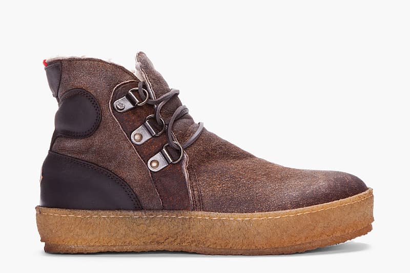 Moncler Espresso Raw Sheepskin Nevada Shoe 羊皮革靴