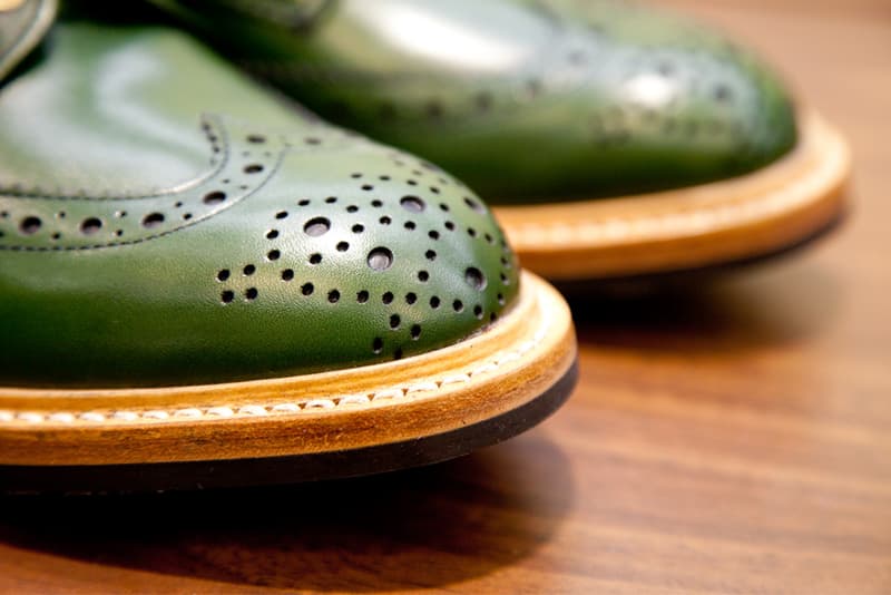 Tricker's 2012 秋冬 Green Aniline Calf Boutron 紳士雕花鞋款