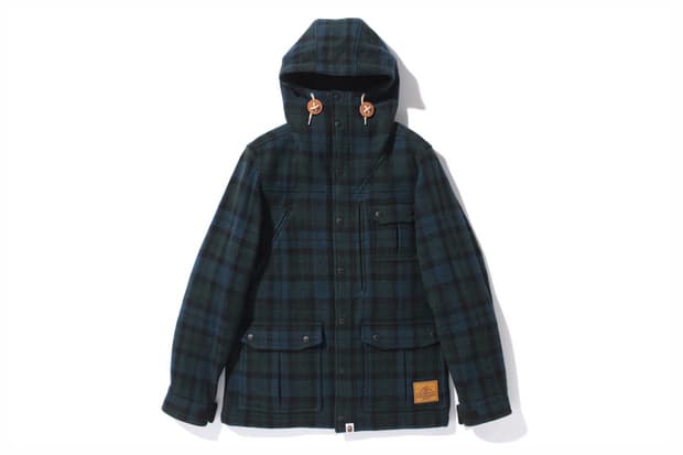A Bathing Ape 2012 秋冬 BAPE TARTAN CHECK TWEED MOUNTAIN PARKA
