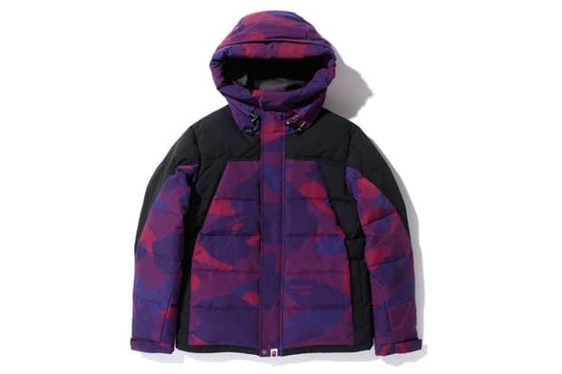 A Bathing Ape 2012 冬季 ZOOM COLOR CAMO 2TONE HOODIE DOWN JACKET 羽絨外套