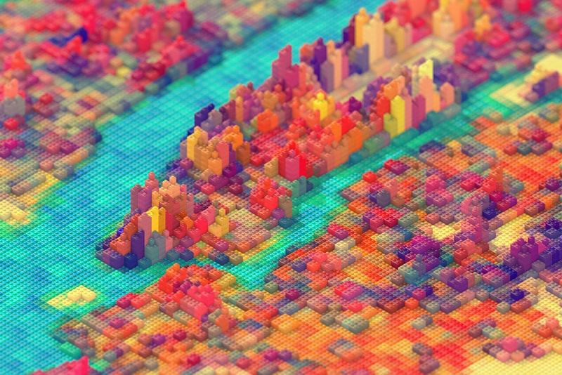 藝術家 JR Schmidt 使用 LEGO 積木將 New York 紐約市俯瞰面貌完美呈現