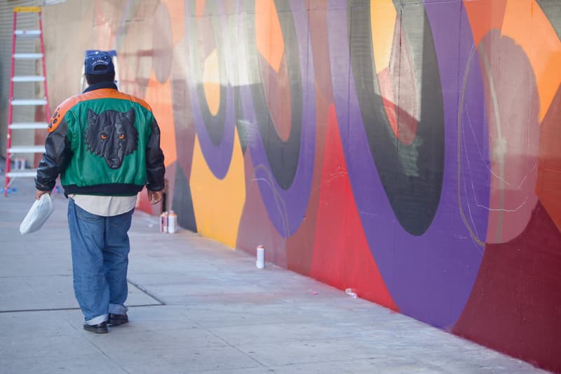 藝術家 MWM 與 JURNE 攜手在洛杉矶市中心街道上創作大型壁畫