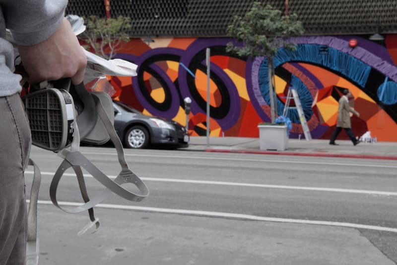 藝術家 MWM 與 JURNE 攜手在洛杉矶市中心街道上創作大型壁畫