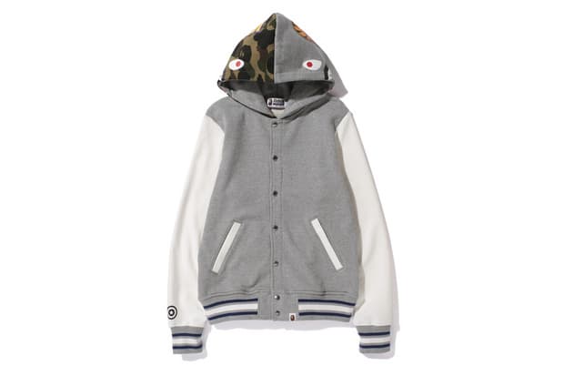 A Bathing Ape 2013 年春季 SHARK SWEAT VARSITY HOODIE JACKET