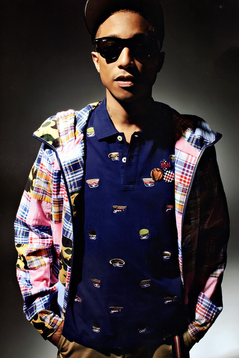 COOL TRANS: Pharrell Williams 演繹 Billionaire Boys Club 與 A Bathing Ape 2013 春夏季造型穿搭