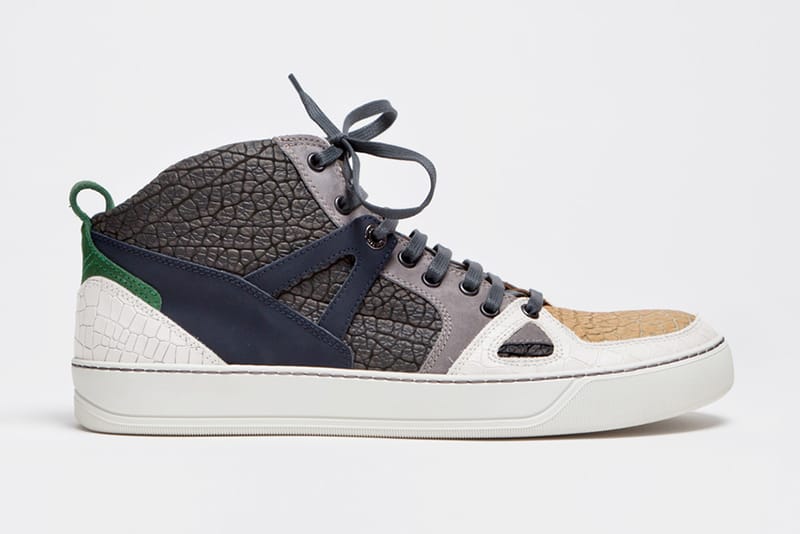 Lanvin 2013 春夏 Mid Top Sneaker Textured Grey 球鞋