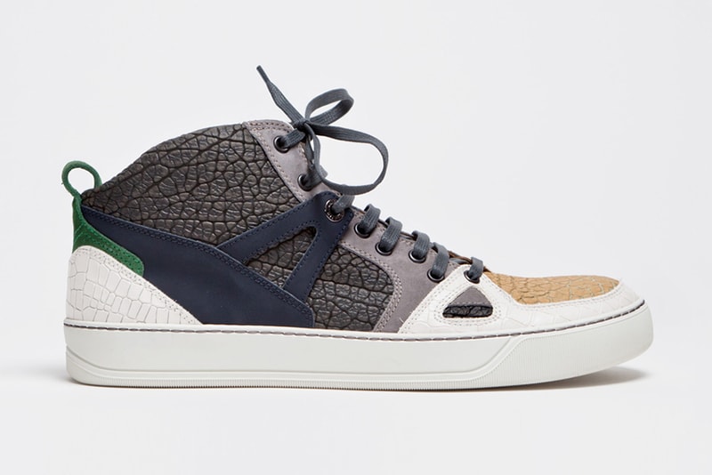 Lanvin 2013 春夏 Mid Top Sneaker Textured Grey 球鞋