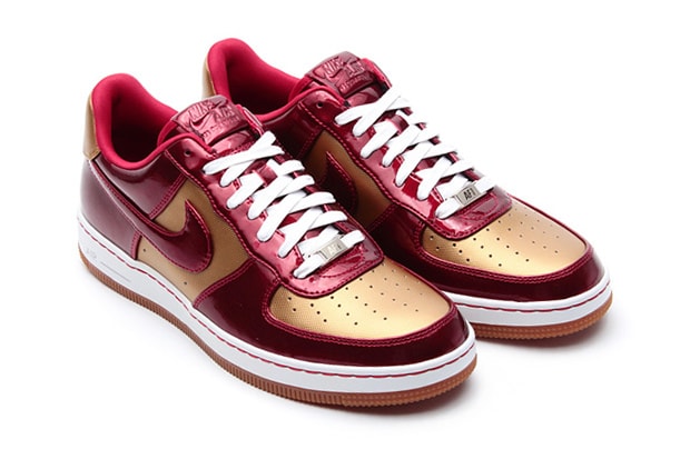 Nike 2013 春季 Air Force 1 Downtown LTH QS “Flat Gold/Varsity Red” 金屬感配色鞋款