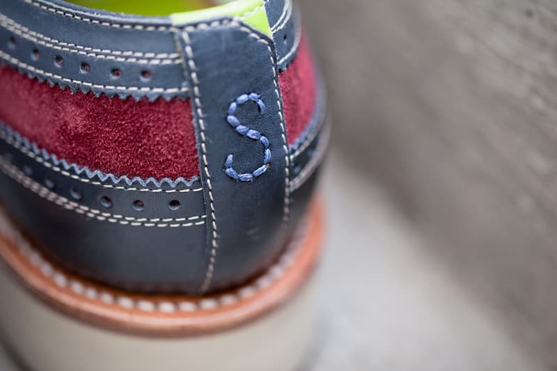 Oliver Sweeney 2013 年春夏季酒紅/海軍藍配色 Abrahams 鞋款