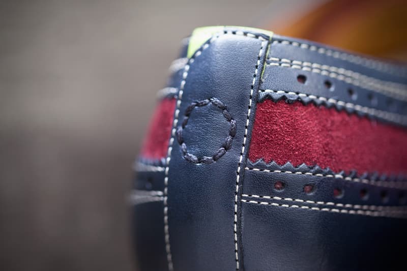 Oliver Sweeney 2013 年春夏季酒紅/海軍藍配色 Abrahams 鞋款