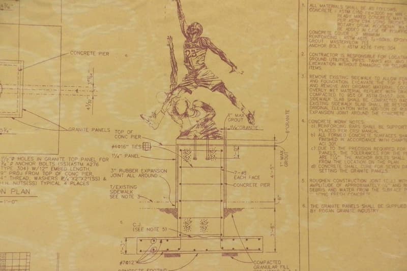 聯合中心 Michael Jordan “The Spirit” 雕塑設計藍圖在 eBay 拍賣！