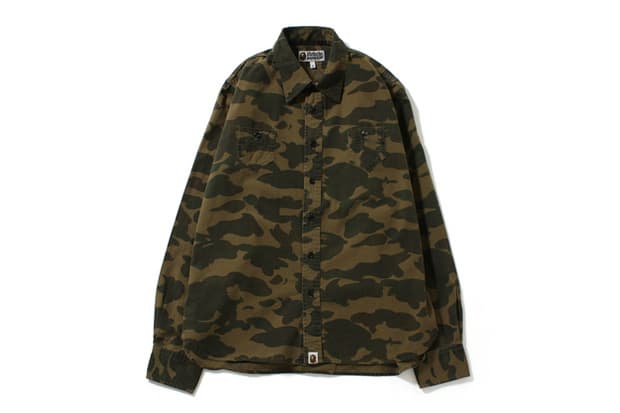 A Bathing Ape 1ST CAMO CHAMBRAY SHIRT