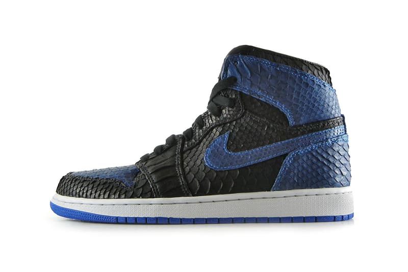 Air Jordan 1 Black/Royal “Python” by JBF 客製化球鞋