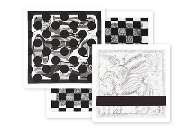 COMME des GARCONS x Hermes “Comme des Carres” Black and White Collection 別注聯乘絲巾系列