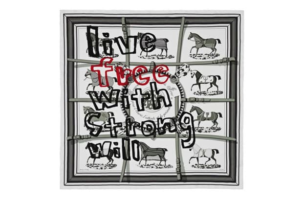 COMME des GARCONS x Hermes “Comme des Carres” Black and White Collection 別注聯乘絲巾系列