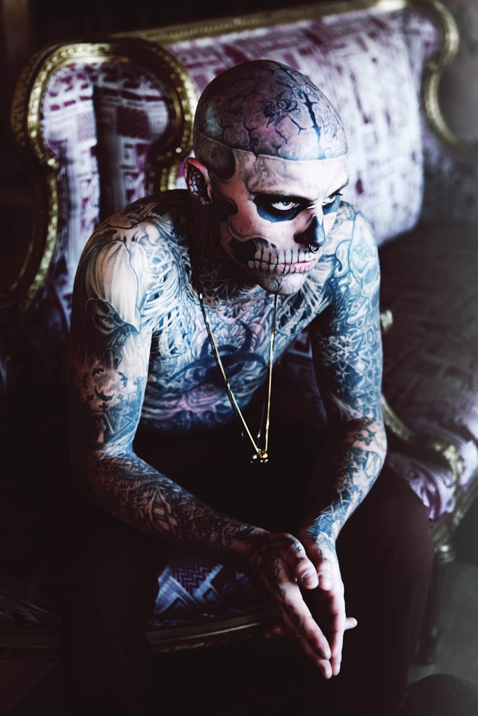 “僵屍男孩”Rick Genest 與 Jasmine Sanders 拍攝“Beauty &amp; the Beast”主題照片組