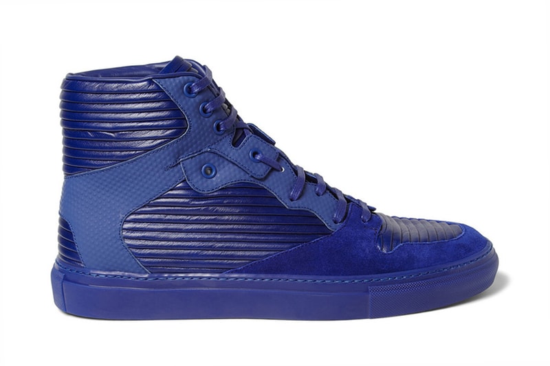 Balenciaga 2013 春夏 Panelled Leather and Suede High Top Sneakers