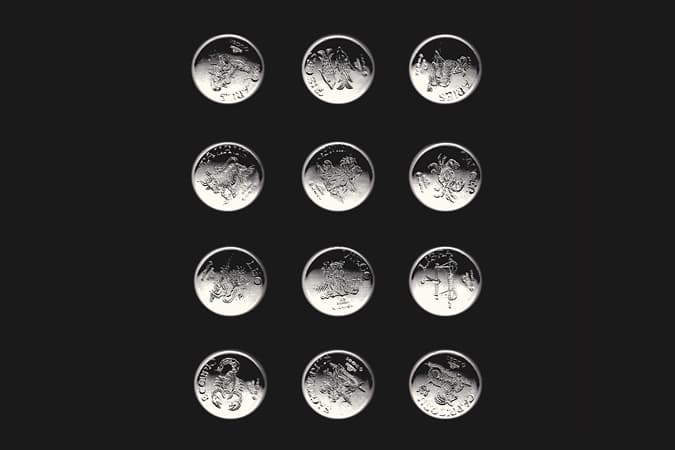 BUNNEY 十二星相概念主題手刻別針系列