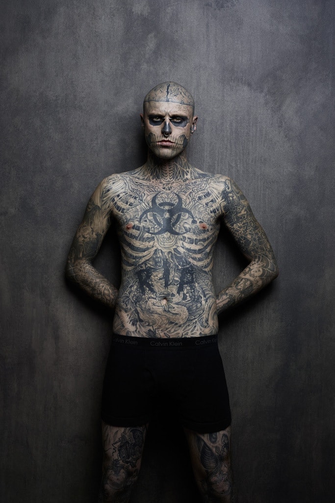 Rick Genest 擔任 Rebel Ink Magazine 三月號封面人物 (NSFW)