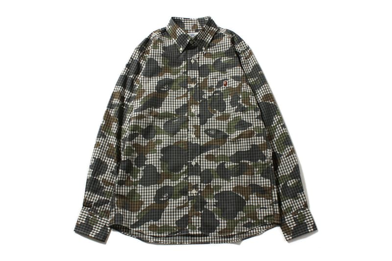 A Bathing Ape 2013 年春夏 CAMO X GINGHAM 格紋襯衫
