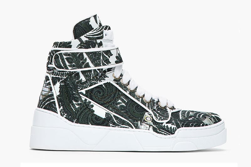 Givenchy Green Paisley Print High-Top Sneakers 高筒球鞋