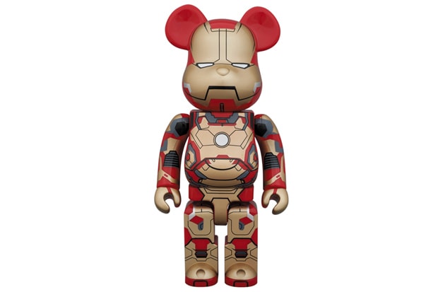 Iron Man 3 x Medicom Toy “Mark XLII” 400% & 1000% Bearbricks 玩偶
