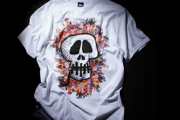 Stussy Floral Skull 骷髏頭印花短 Tee