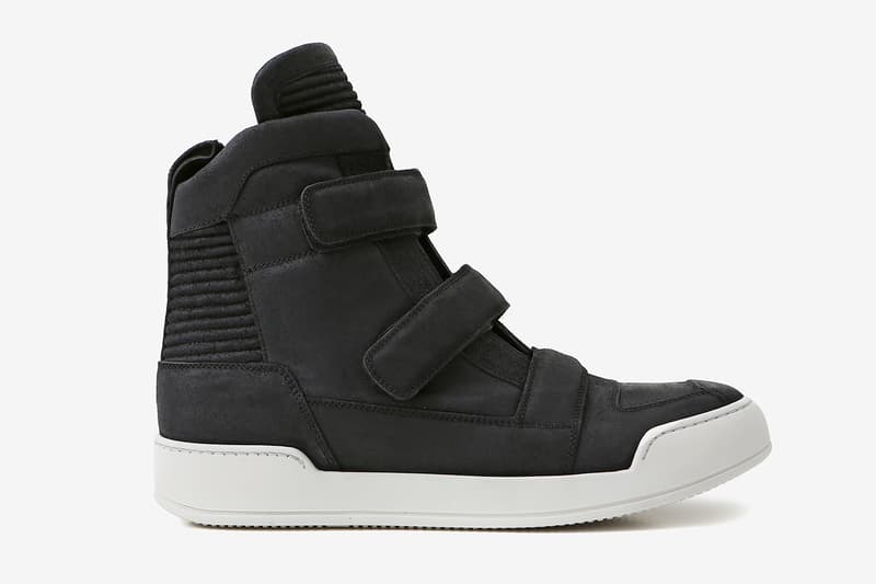 Balmain Black Velcro Tabs Leather High-Top Sneaker 高筒球鞋