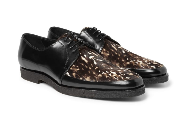 Burberry Prorsum 2013 秋冬 Printed Ponyskin and Leather Derby Shoes 皮鞋