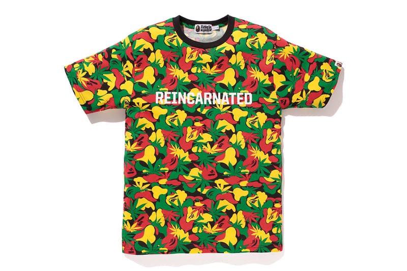 A Bathing Ape x Snoop Lion 聯名 RASTA CAMO TEE