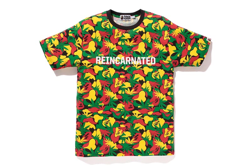 A Bathing Ape x Snoop Lion 聯名 RASTA CAMO TEE