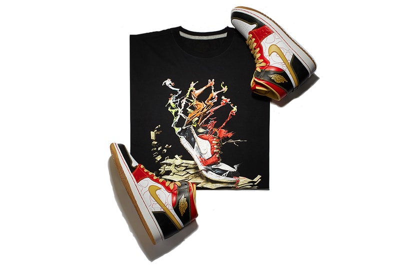 Air Jordan 1 Retro High OG XQ “Ignite Shanghai” 别注 T 恤