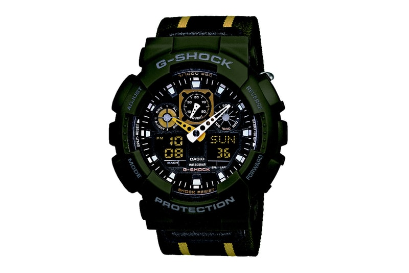 G-Shock GA100MC Military Cloth 系列腕錶