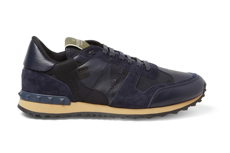 Valentino Camouflage-Print Leather and Suede Sneakers 迷彩鞋款