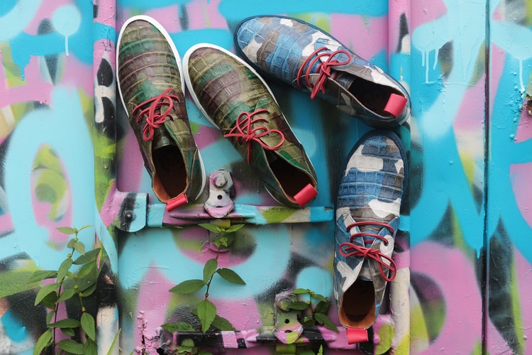 Del Toro Military Camo Genuine Crocodile Alto Chukka Sneaker 迷彩鞋款