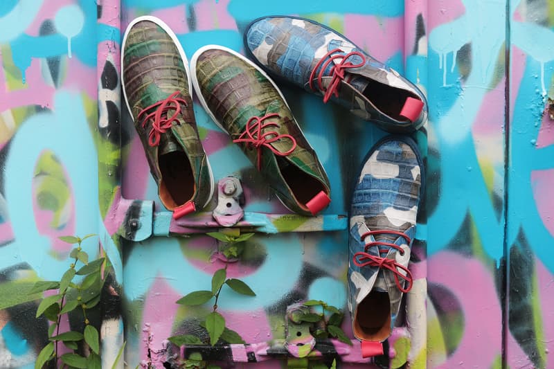 Del Toro Military Camo Genuine Crocodile Alto Chukka Sneaker 迷彩鞋款