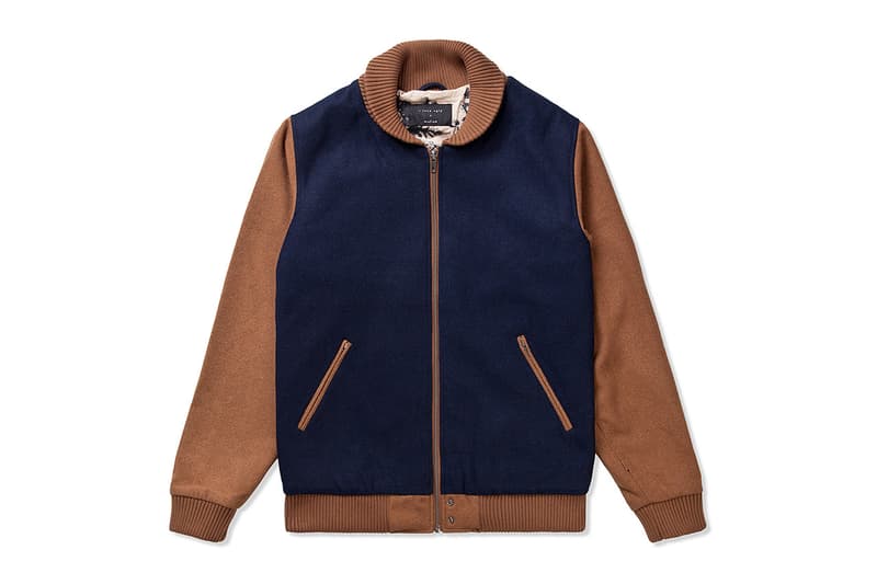 I Love Ugly Navy Two Tone Bomber 拼色羊毛夾克