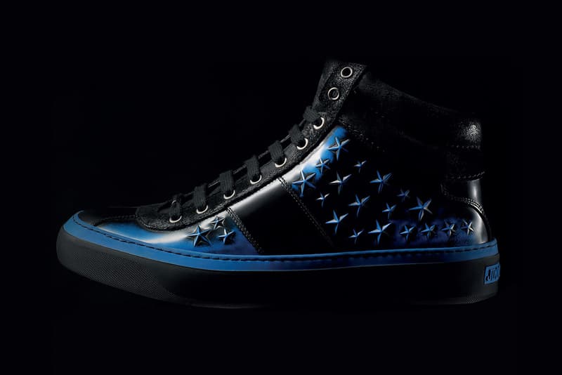 Jimmy Choo 2013 年秋冬季 Belgravia High Top Black/Blue 高幫運動鞋款