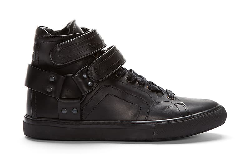 Pierre Hardy Black Leather Multi Strap High-Top Sneakers 高筒球鞋