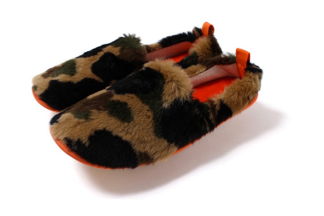 A Bathing Ape 2013 秋冬季 1ST CAMO FUR ROOM SHOES 迷彩室內毛拖鞋