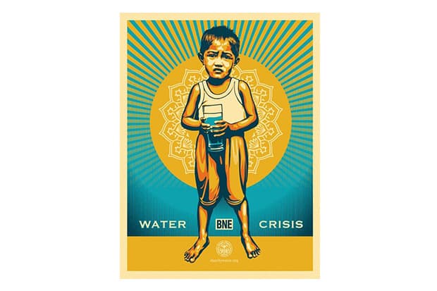 BNE 與 Shepard Fairey 攜手為慈善組織 charity: water 推出藝術作品