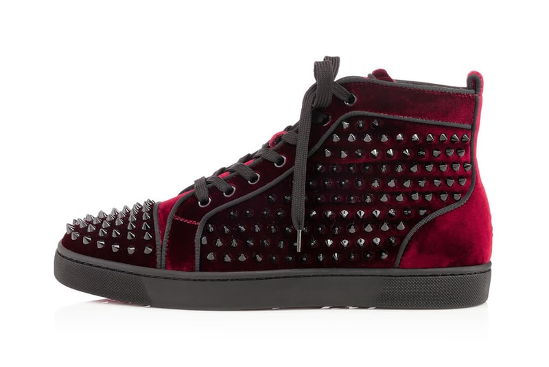 Christian Louboutin Louis Orlato Spikes Velvet 鞋款