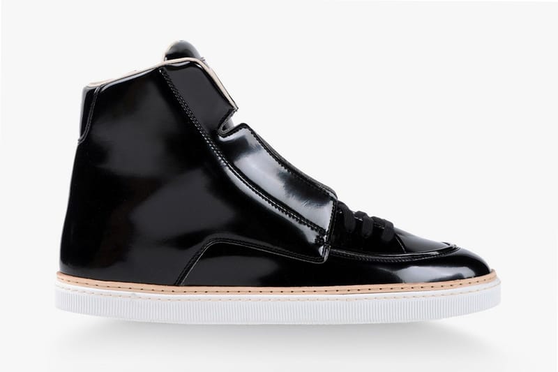Maison Martin Margiela 2013 秋冬 High-Top Black Patent Leather Sneaker 漆皮高筒鞋款