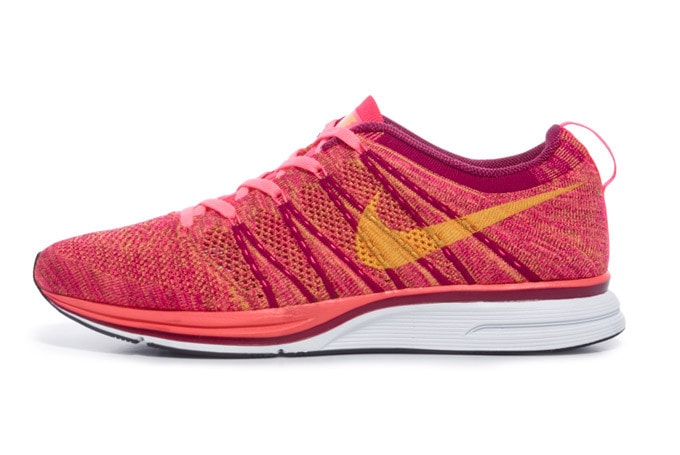 Nike Flyknit Trainer+ Pink Flash/Laser Orange-Raspberry Red 配色