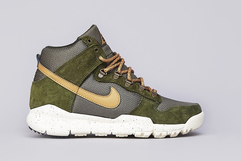Nike SB Dunk High OMS Light Green/Flat Gold/Olive 配色