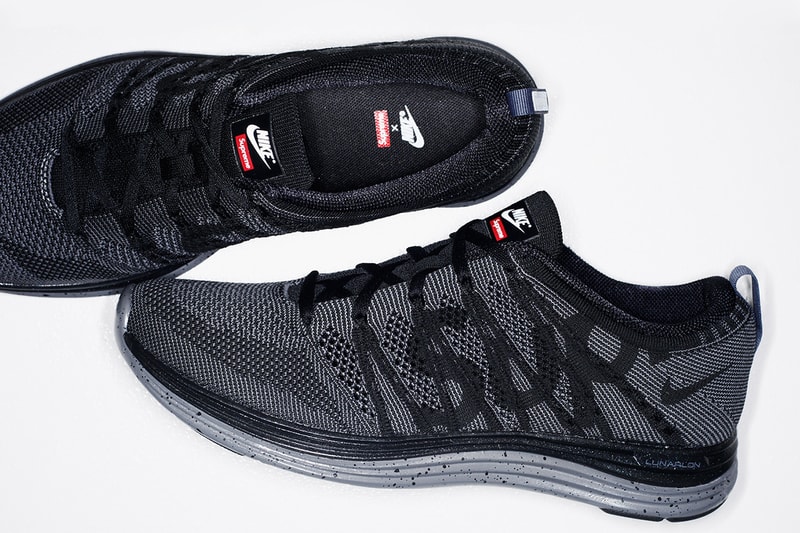 Supreme x Nike Flyknit Lunar 1+ 聯名跑鞋