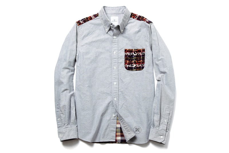 uniform experiment 豹紋細節牛津襯衫