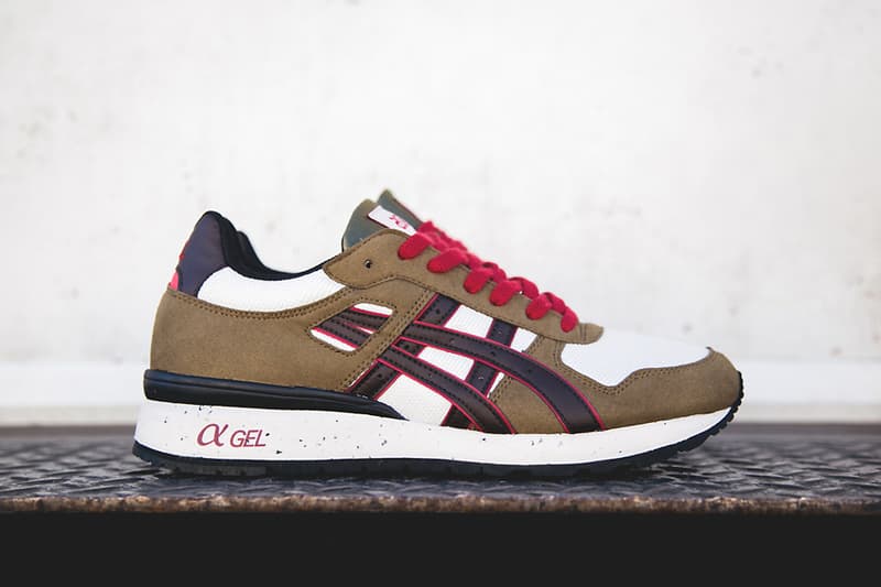 ASICS GT-II Olive/Brown/Red 配色