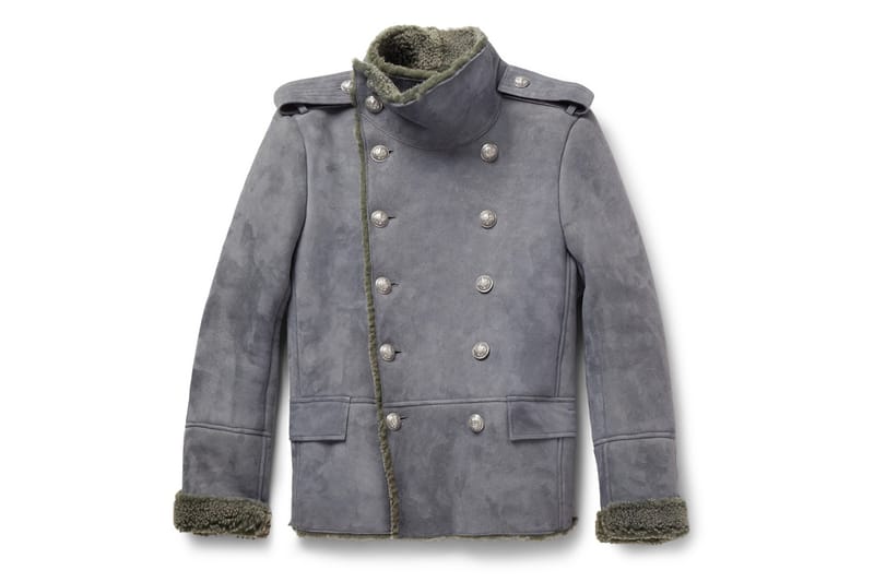 Balmain Shearling Peacoat 羊皮外套 