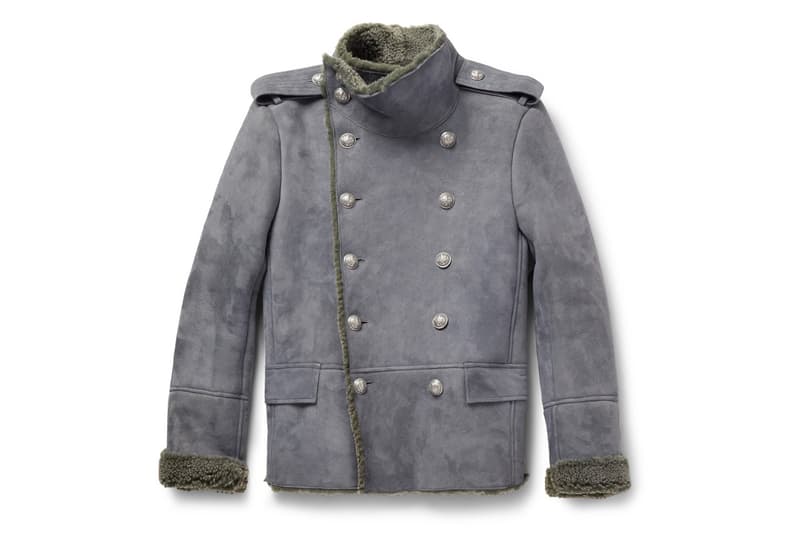 Balmain Shearling Peacoat 羊皮外套 